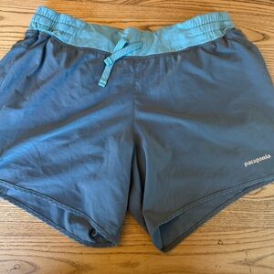 Patagonia Light Blue and Gray Shorts